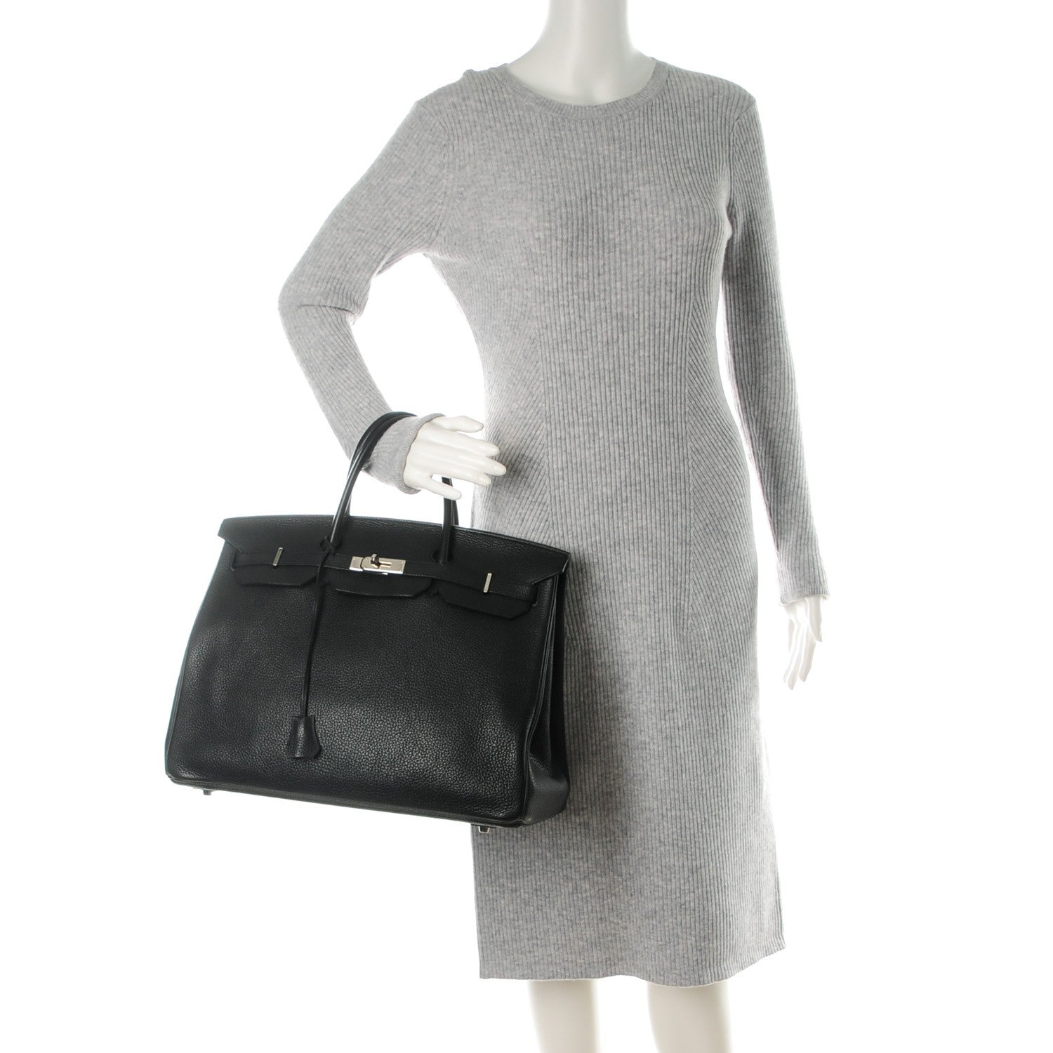 Hermes Taurillon Clemence Birkin 40 Black 2 of 25