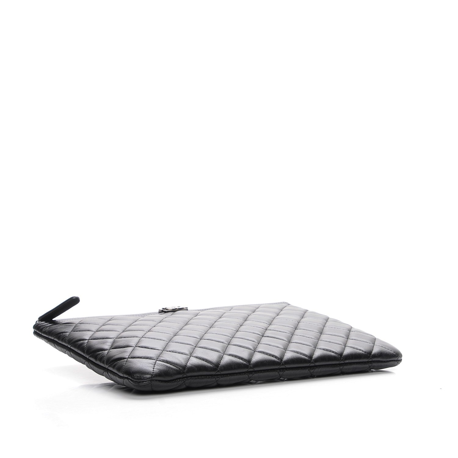 Chanel Lambskin Quilted Medium Boy Cosmetic Case Black 4 of 7