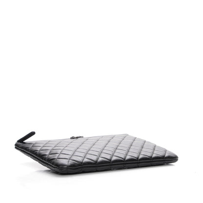 Chanel Lambskin Quilted Medium Boy Cosmetic Case Black 4 of 7