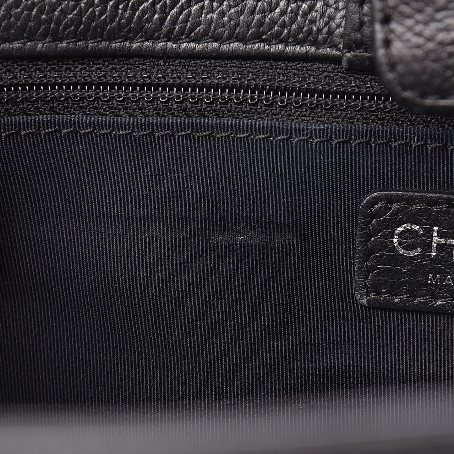 Calfskin Cerf Executive Shopper Tote Black