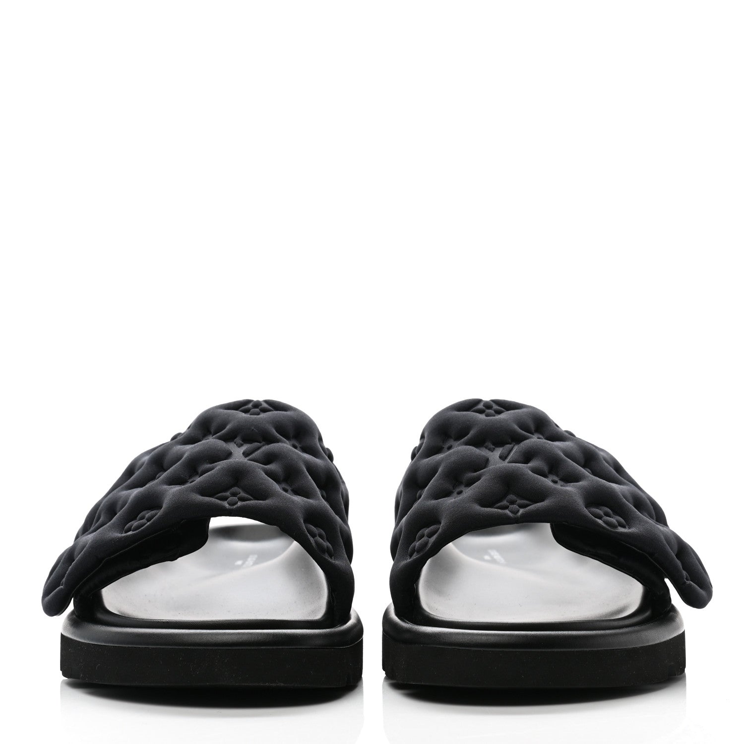 Louis Vuitton Technical Fabric Embossed Monogram Pool Pillow Comfort Mule 40 Black 2 of 8