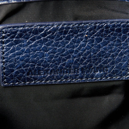 Alexander Wang Pebbled Lambskin Rocco Nickel Hardware Dark Blue 6 of 12
