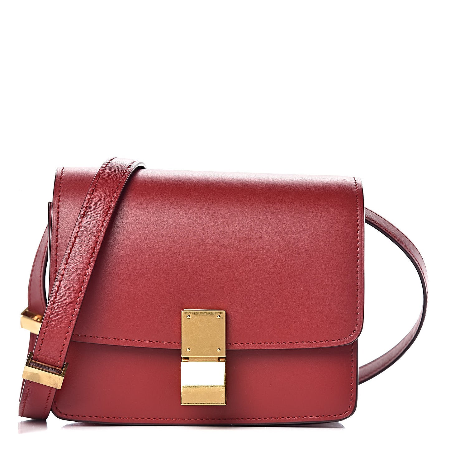 Box Calfskin Small Classic Box Flap Bag Red