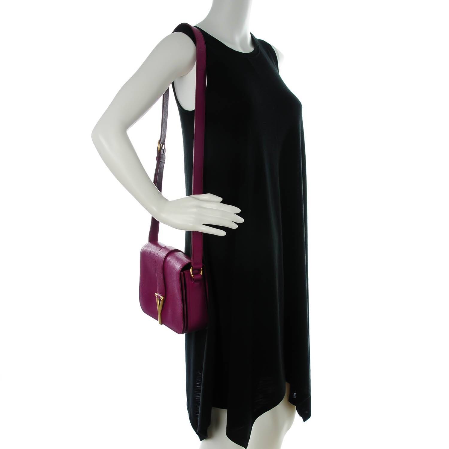 Saint Laurent Calfskin Classic Y Satchel Violet 2 of 7