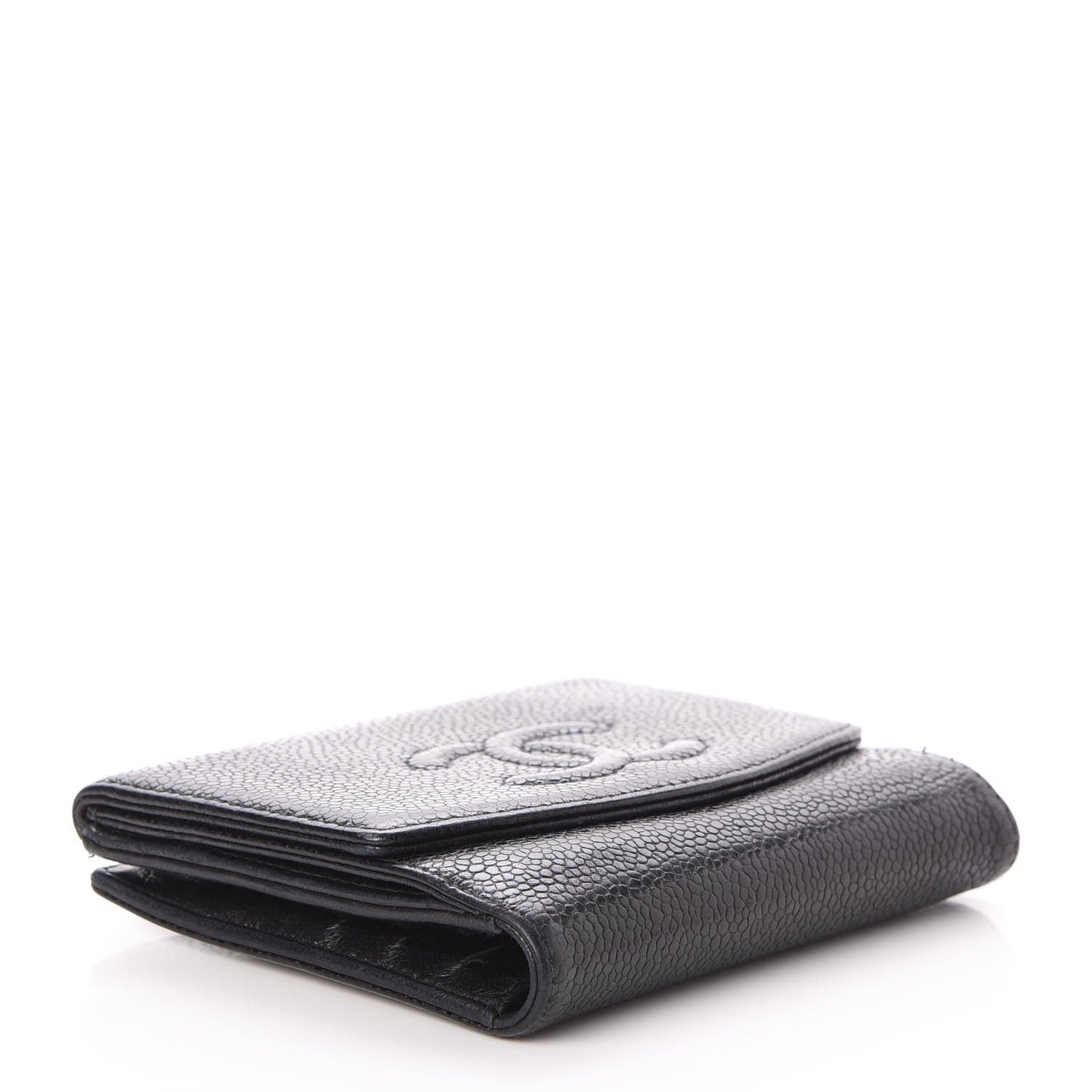 Caviar Timeless CC Compact French Wallet Black