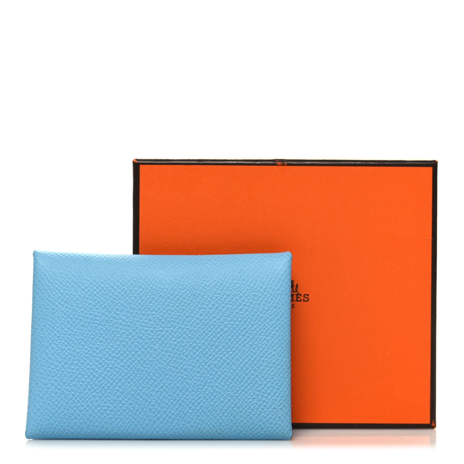 Hermes Epsom Calvi Duo Card Case Celeste 9 of 9