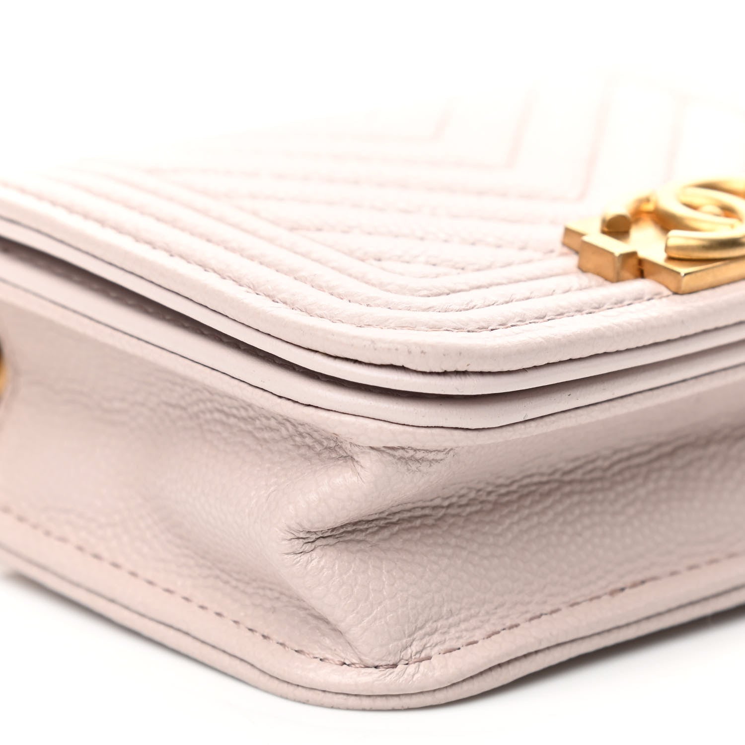 Chanel Caviar Chevron Boy Flap Waist Belt Bag Light Purple 10 of 12