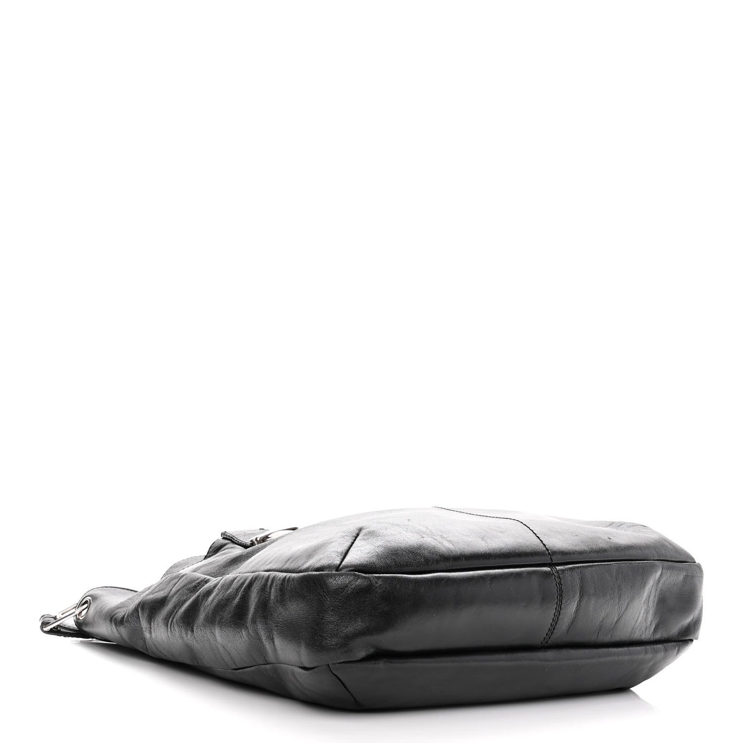 Calfskin Push Lock Tote Black
