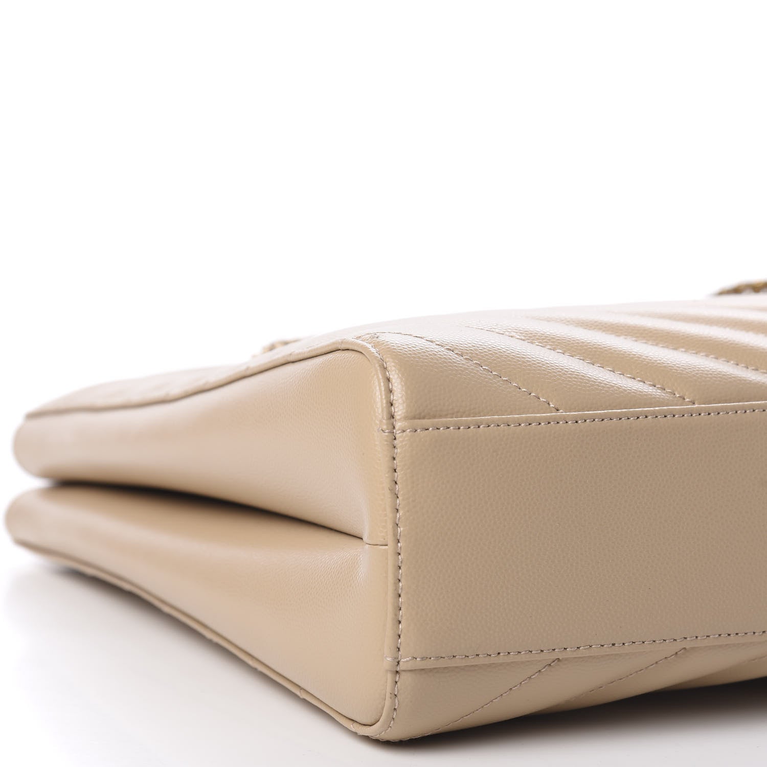 Saint Laurent Grain De Poudre Matelasse Chevron Medium Tribeca Shopping Bag Nude Powder 5 of 9