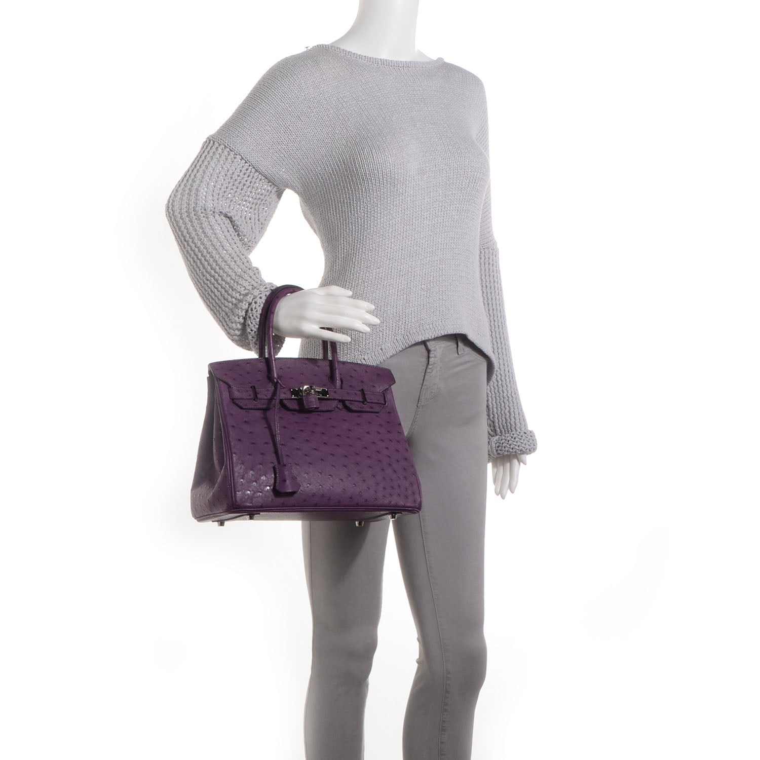 Hermes Ostrich Birkin 30 Violine 2 of 9