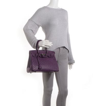 Hermes Ostrich Birkin 30 Violine 2 of 9