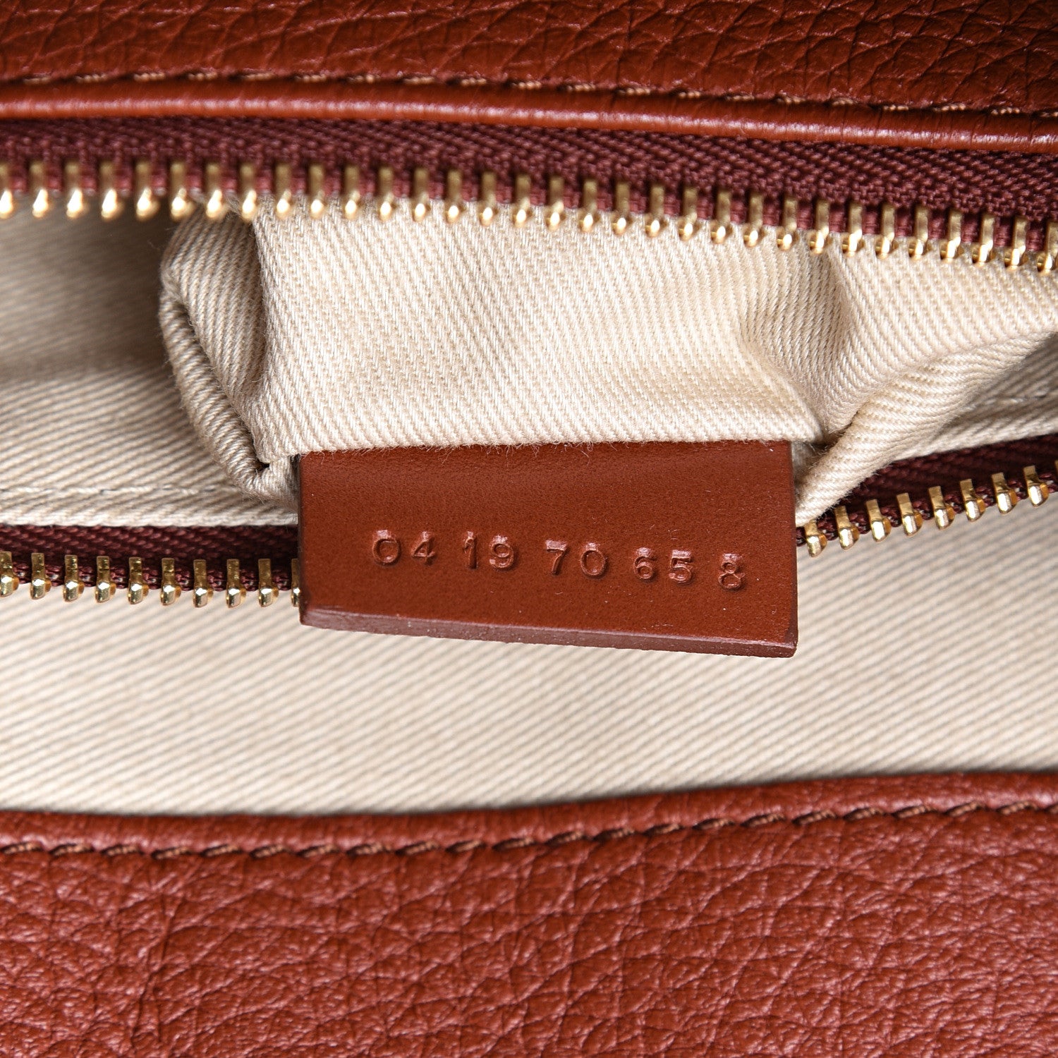 Chloe Shiny Grained Calfskin Medium Aby Day Shoulder Bag Sepia Brown 6 of 9