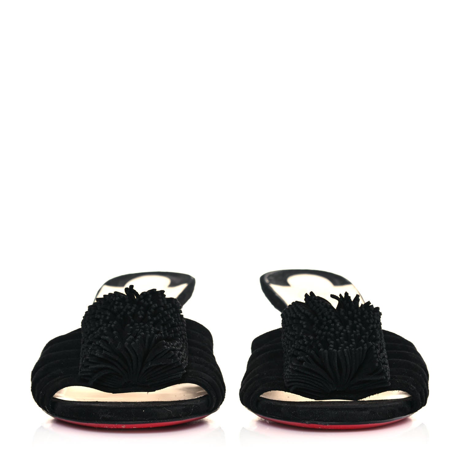 Christian Louboutin Suede Belbrossa 55 Mules 38.5 Black 2 of 7