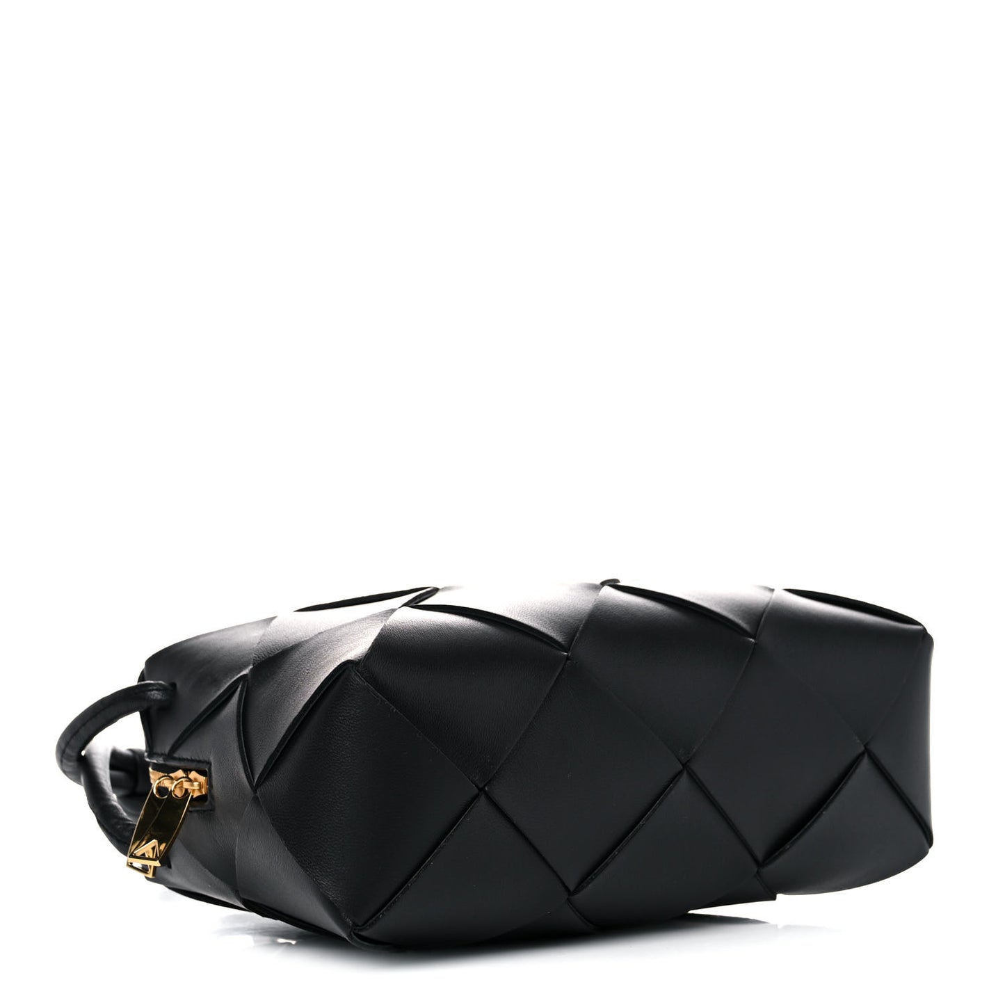 Lambskin Intreccio Small Cassette Camera Bag Black