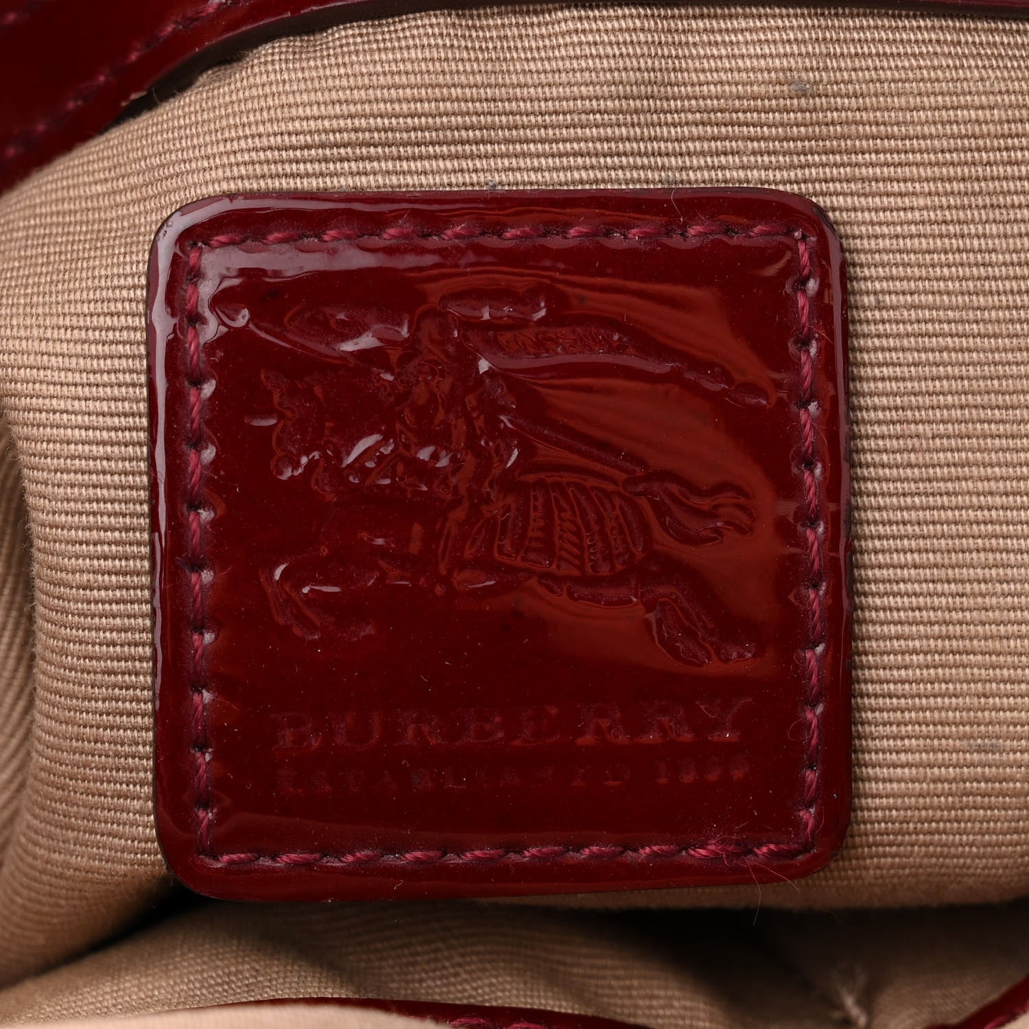 Burberry Patent Nova Check Dryden Crossbody Bag Dark Red 6 of 14