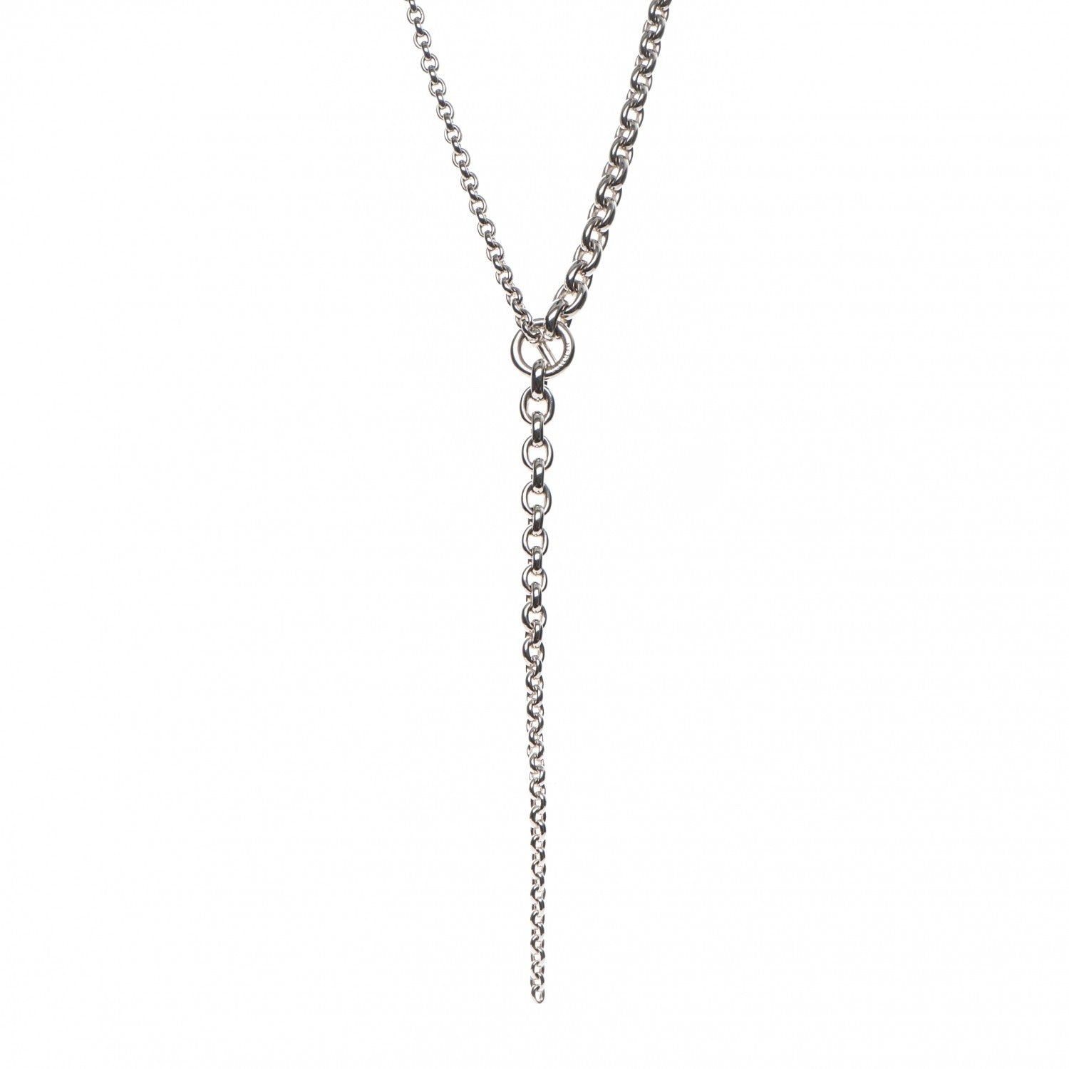 Hermes Sterling Silver Crescendo Long Necklace 1 of 4