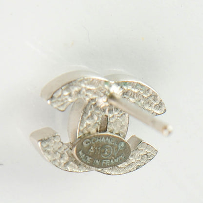 Chanel Crystal Mini Timeless CC Earrings Silver 4 of 5