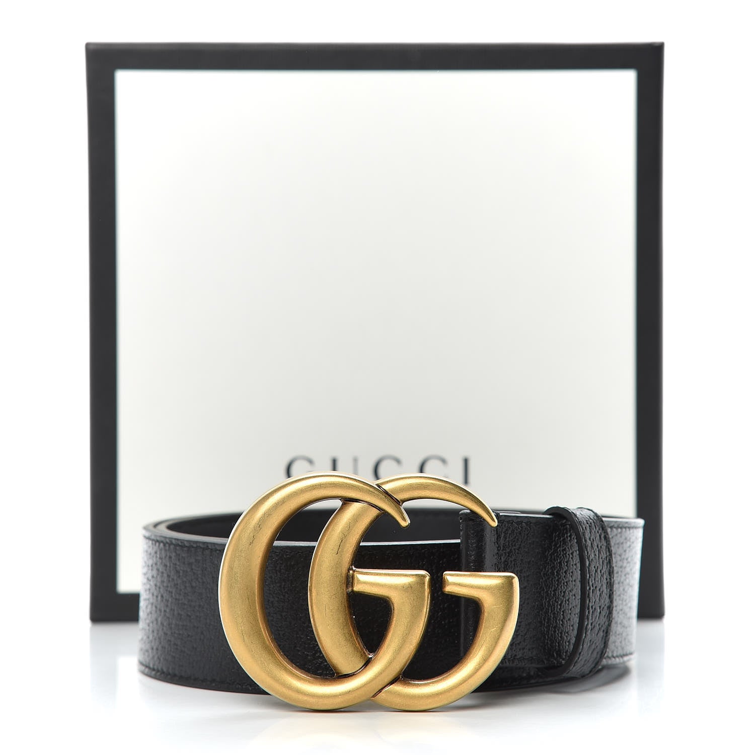 Gucci Textured Calfskin Double G 40mm Belt 75 30 Black 7 of 7