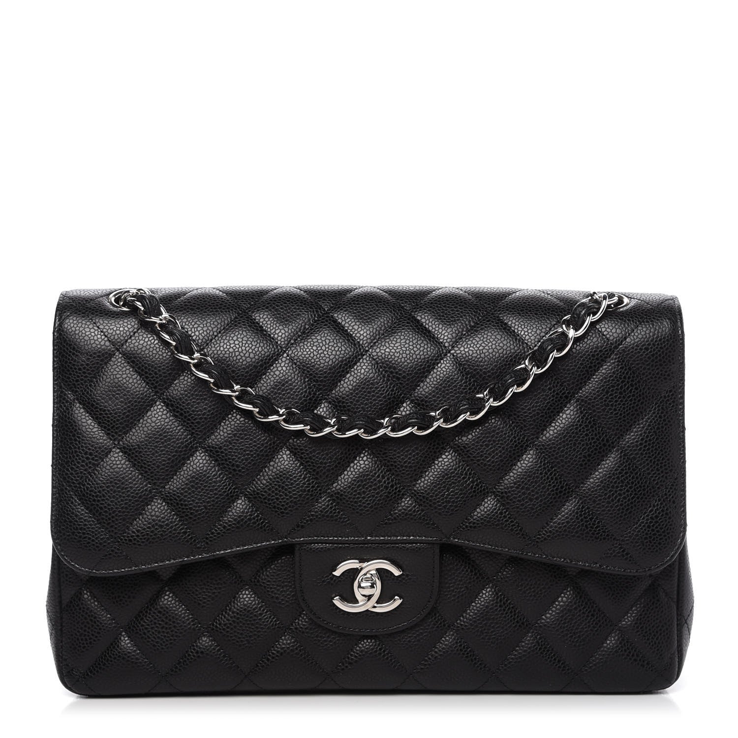 Chanel Caviar Quilted Jumbo Double Flap Black 1 of 11