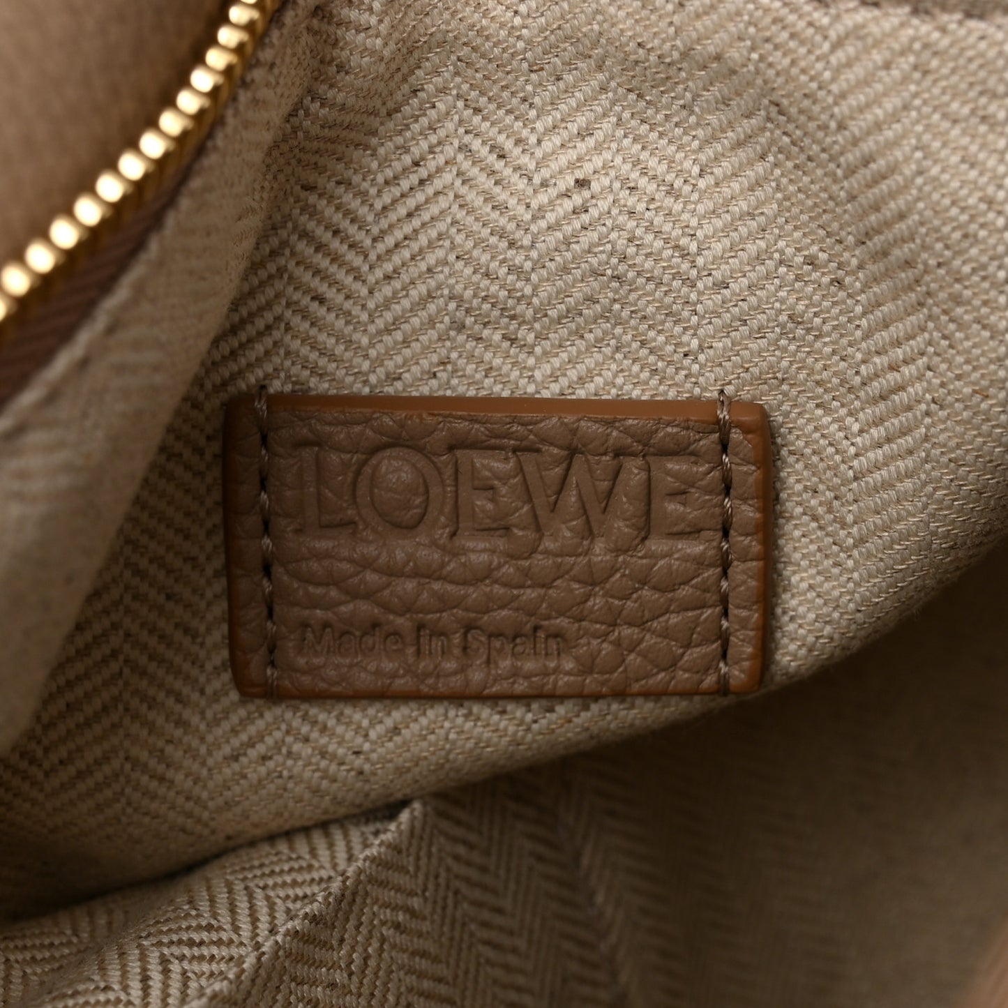Soft Grained Calfskin Medium Puzzle Edge Bag Sand