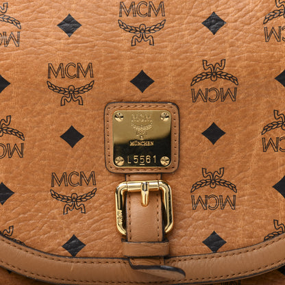 MCM Visetos Top Handle Satchel Cognac 12 of 12
