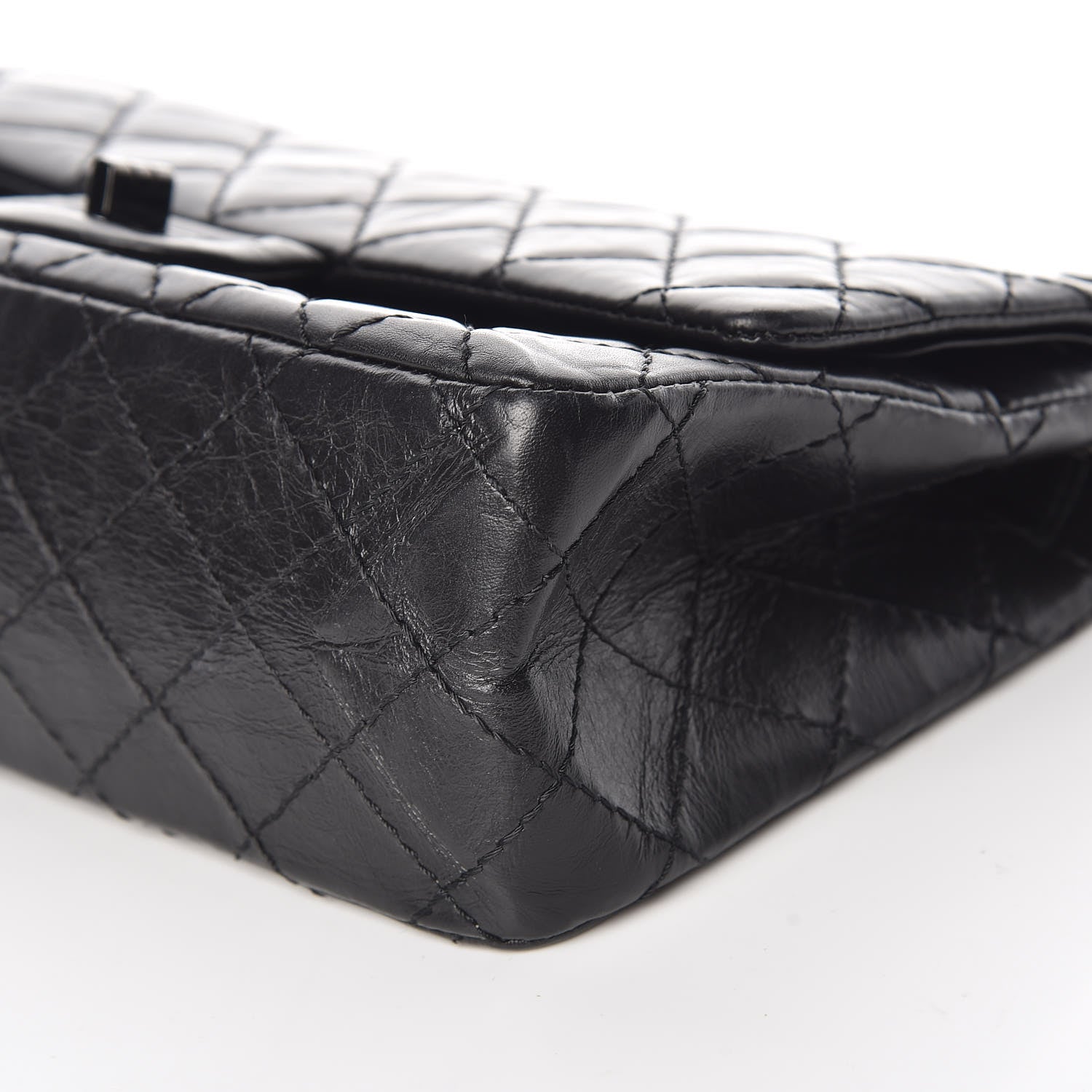 Chanel Aged Calfskin Quilted 2.55 Reissue 225 Flap So Black 9 of 10