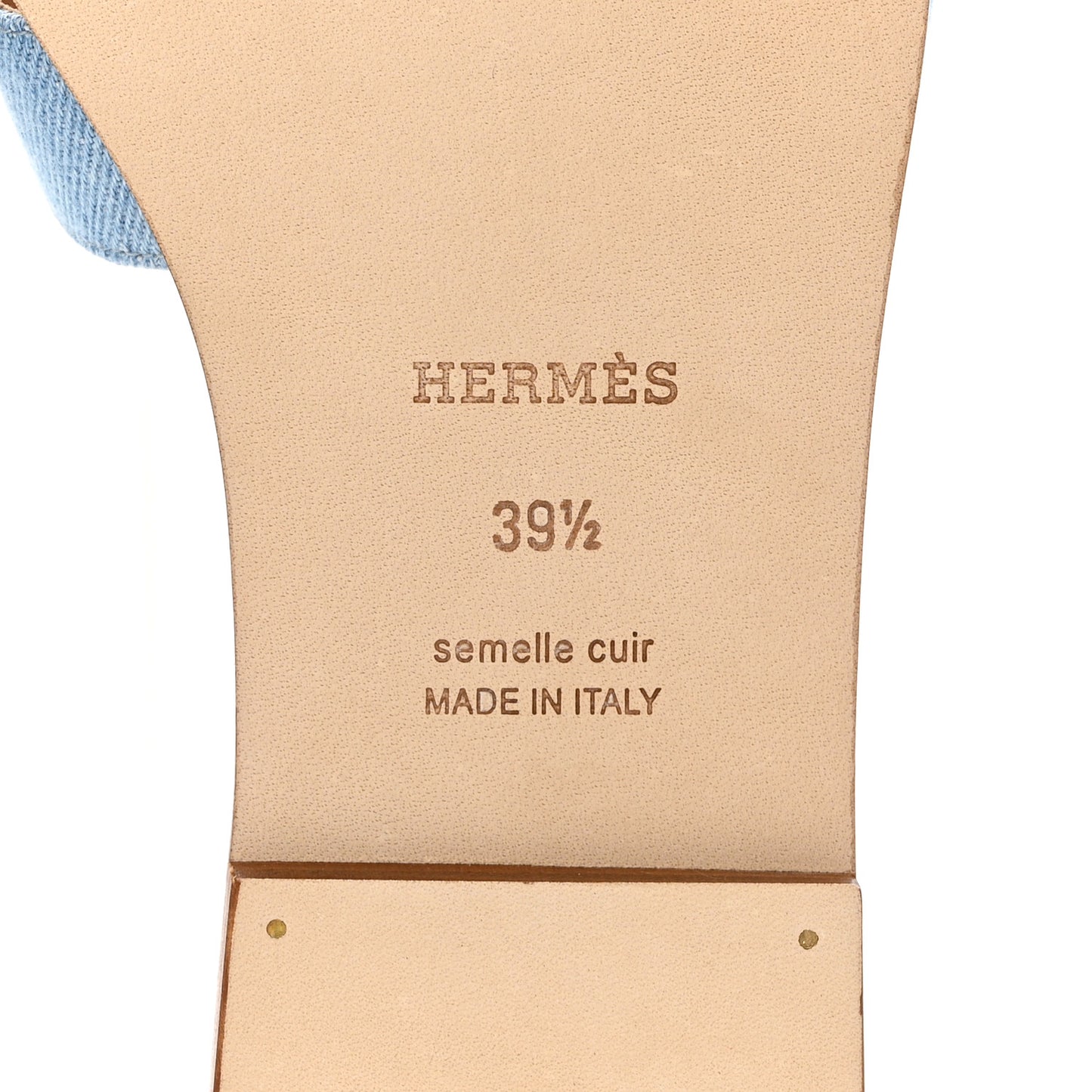 Denim Canvas Oran Sandals 39.5 Bleu Clair