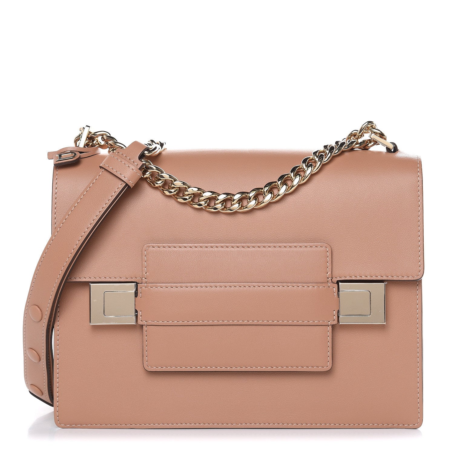 Delvaux Supple Calfskin Madame PM Chaine Bag Vison Ivory 1 of 9