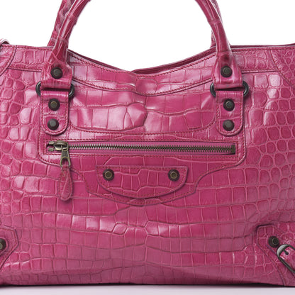 Balenciaga Crocodile City Cypress Magenta 9 of 23