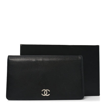 Chanel Caviar Sevruga Yen Wallet Black 9 of 9