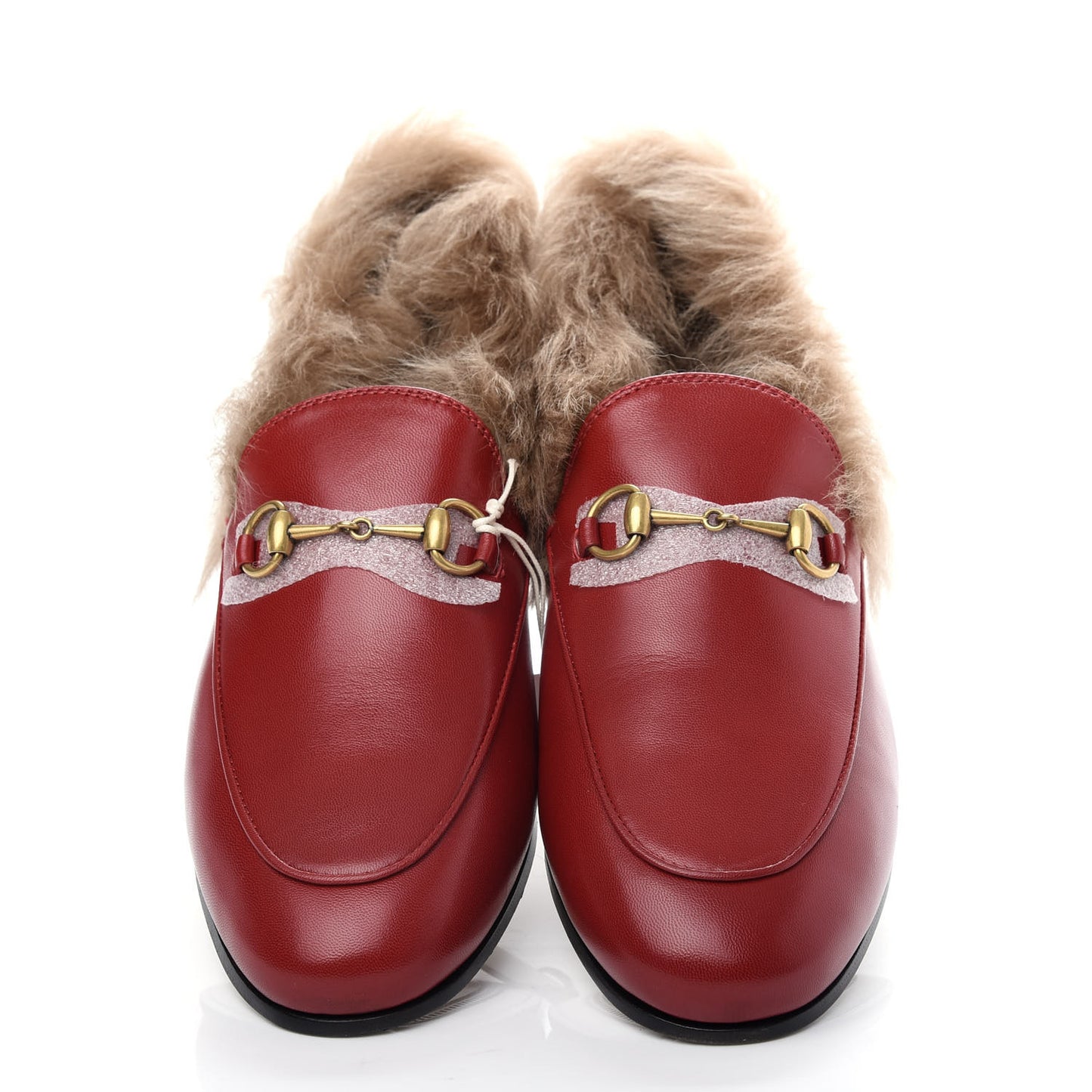 Malaga Kid Fur Womens Jordaan Loafers 38 Hibiscus Red Natural