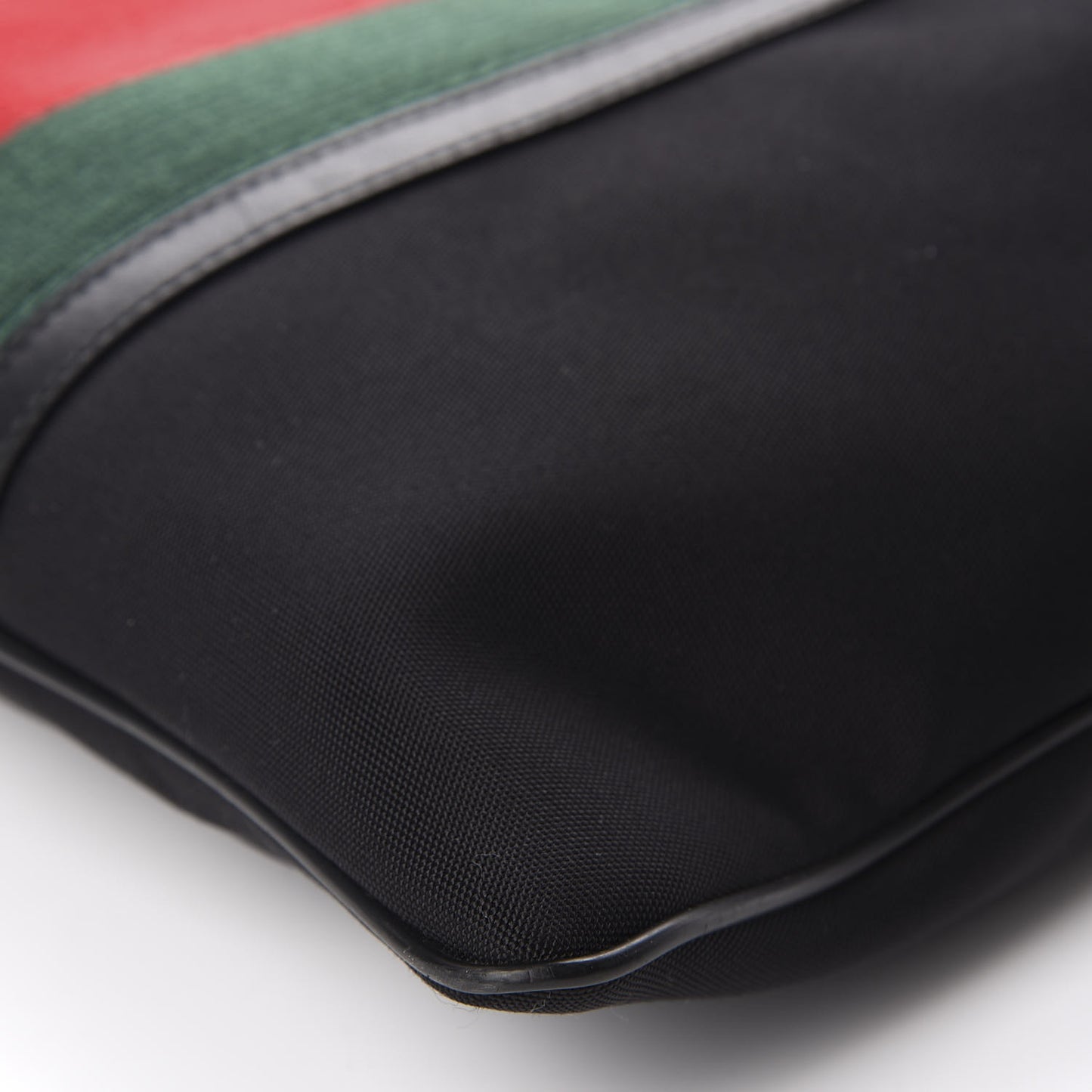 Nylon Web Interlocking G Messenger Bag Black