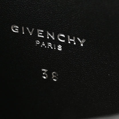 Givenchy Grained Calfskin Shark Lock Biker Knee Boots 38 Black 7 of 8