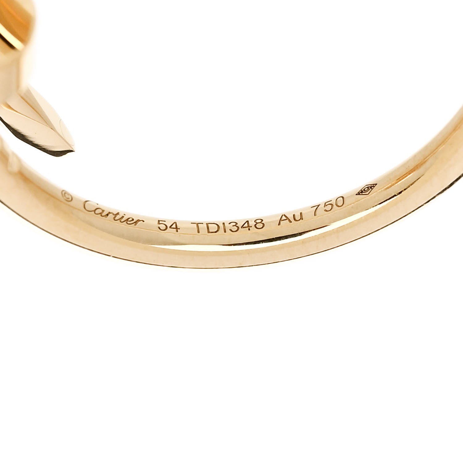 Cartier 18K Yellow Gold Small Juste Un Clou Ring 54 6.75 5 of 5