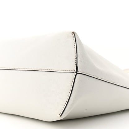 Fendi Vitello Vienna Enamel F is Fendi Shopping Tote White Taupe 13 of 16