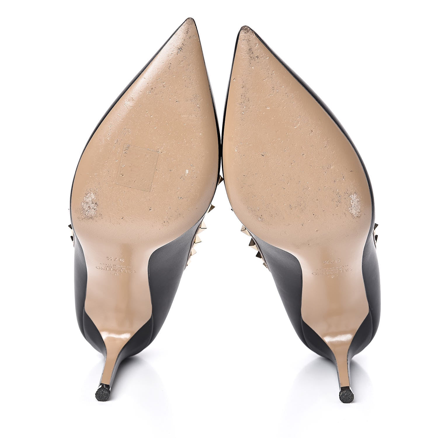 Valentino Garavani Calfskin Rockstud 85mm Pumps 37.5 Black Poudre 5 of 10