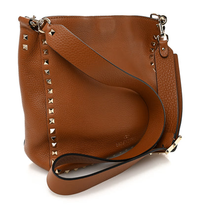 Valentino Garavani Pebbled Calfskin Small Rockstud Flip-Lock Messenger Bag Light Cuir 3 of 9