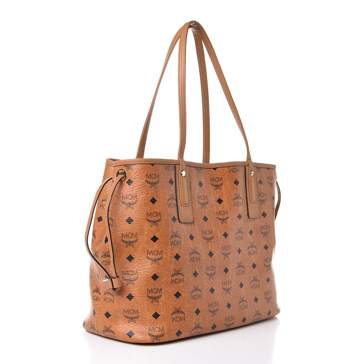 Visetos Medium Liz Reversible Shopper Tote Cognac