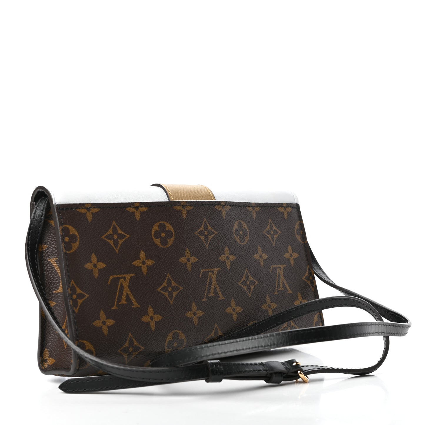 Calfskin Monogram Column Clutch