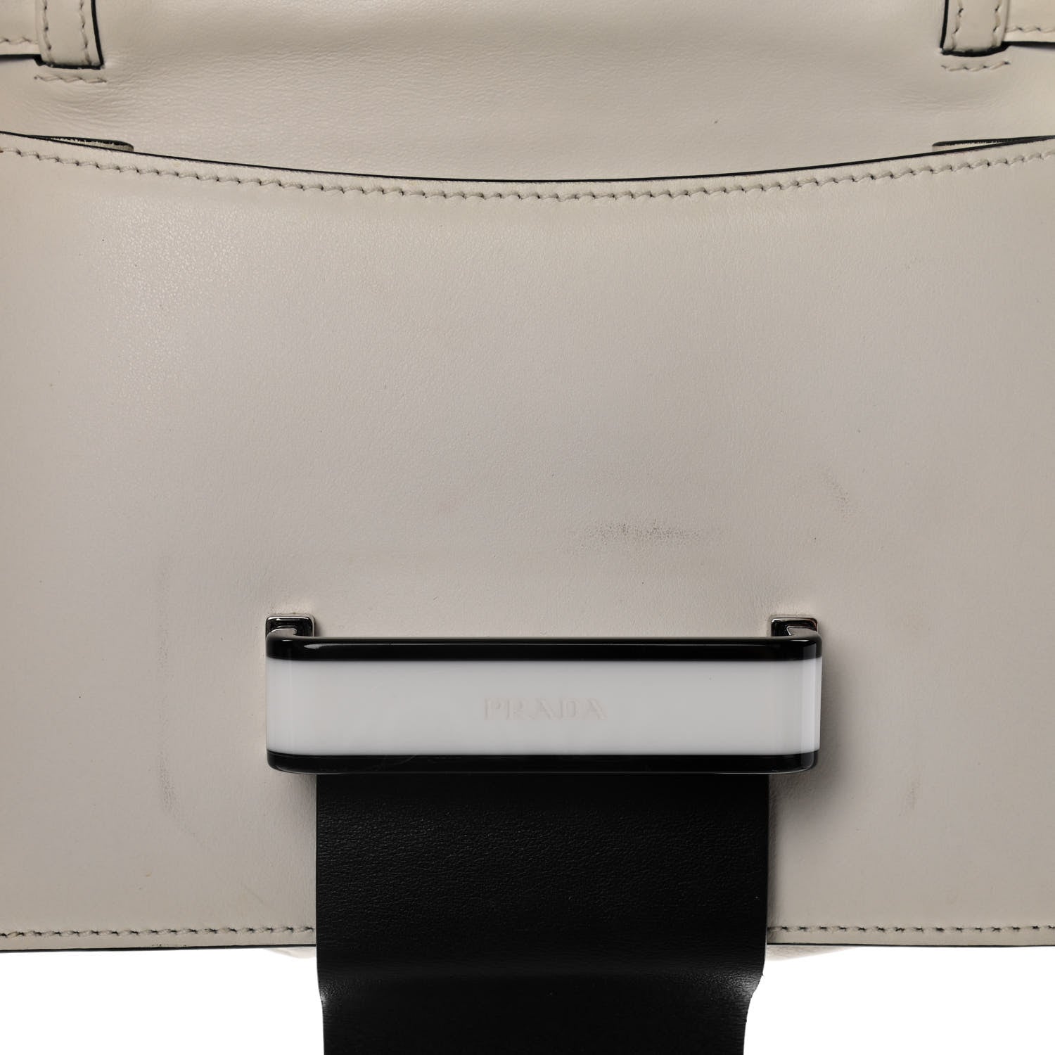 Prada City Calf Plex Ribbon Bag White 15 of 19