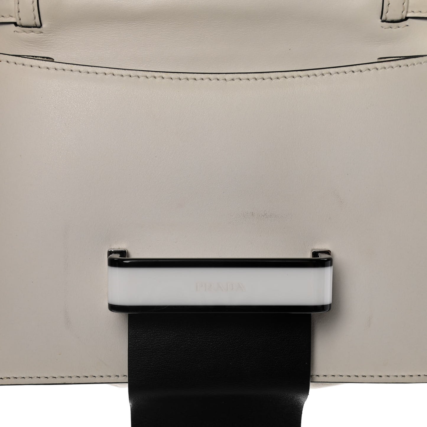 City Calf Plex Ribbon Bag White