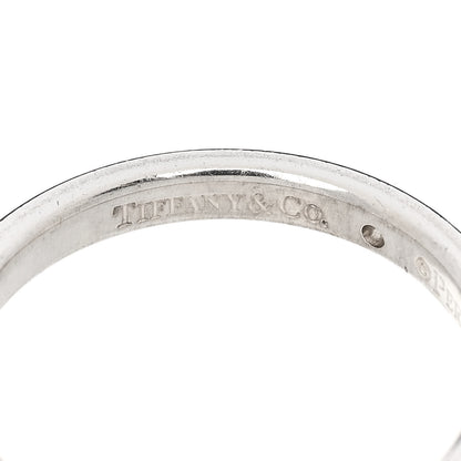 Tiffany Elsa Peretti Sterling Silver Diamond Band Ring 53 6.5 4 of 5