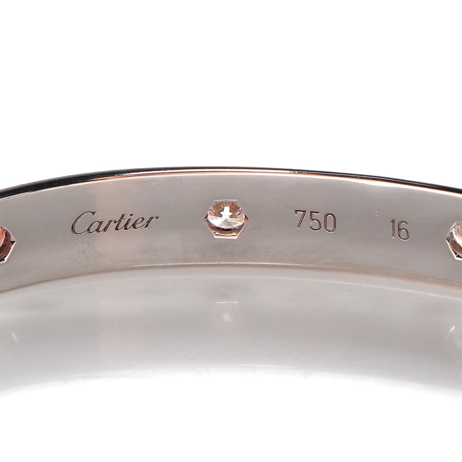 Cartier 18K White Gold 10 Diamond LOVE Bracelet 16 3 of 6