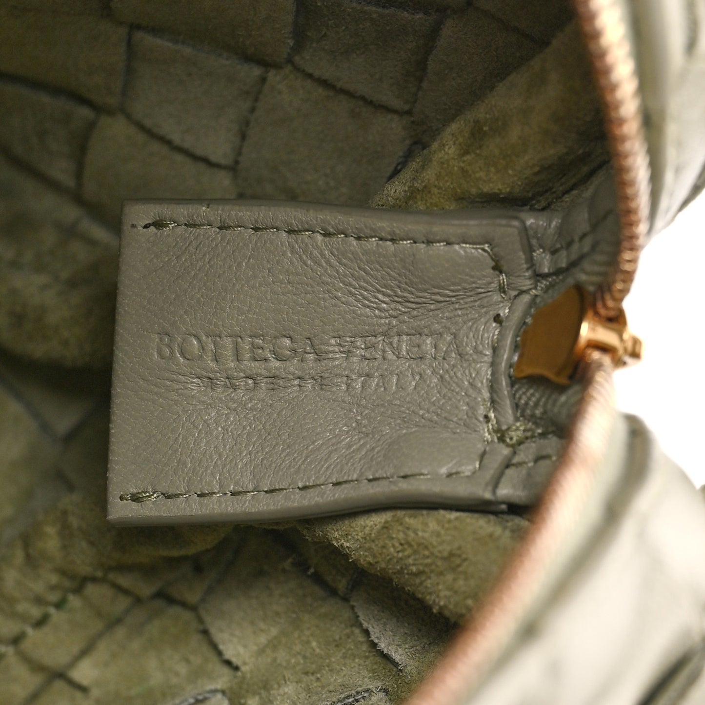 Nappa Intrecciato Mini Loop Camera Bag Travertine