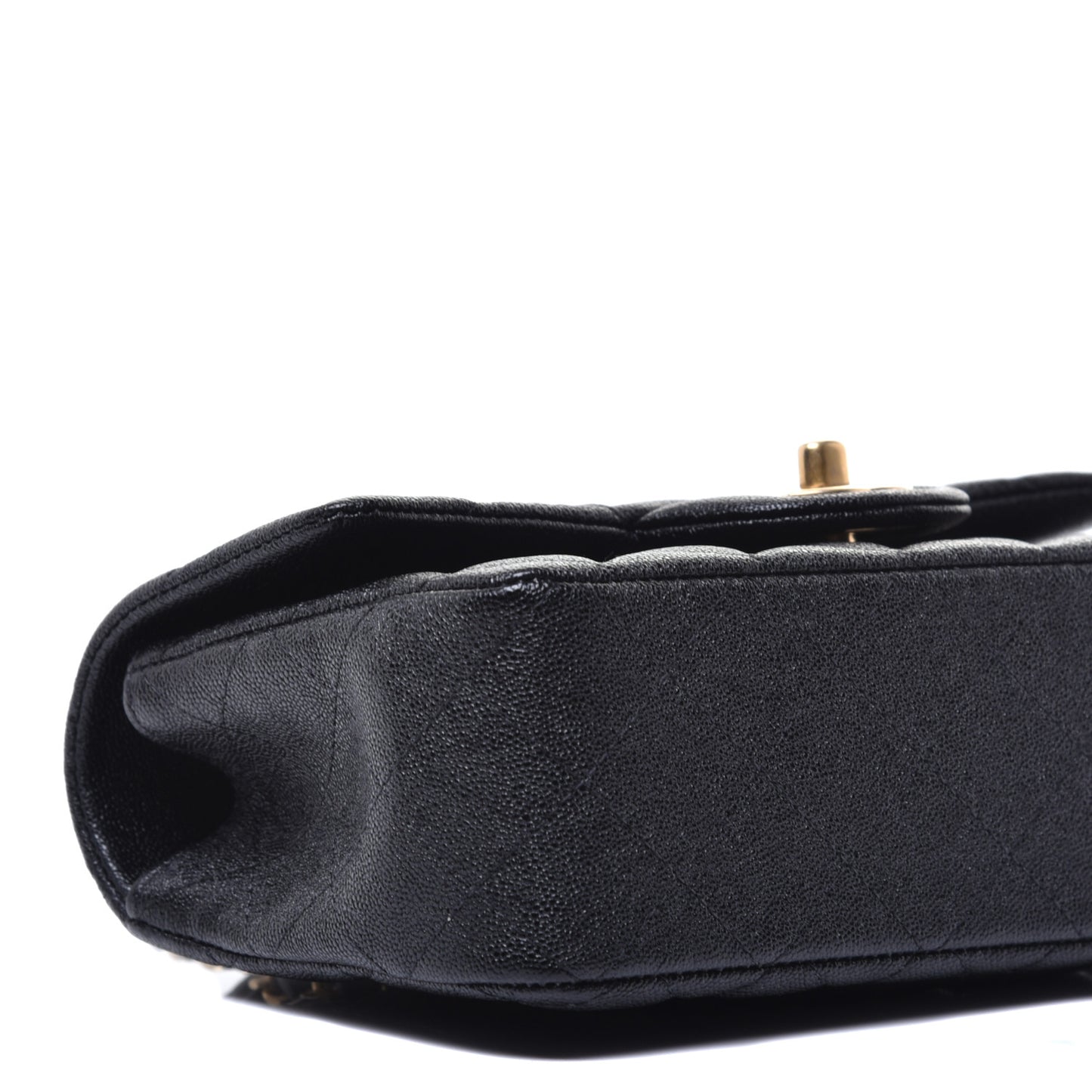Caviar Quilted Mini Top Handle Rectangular Flap Black