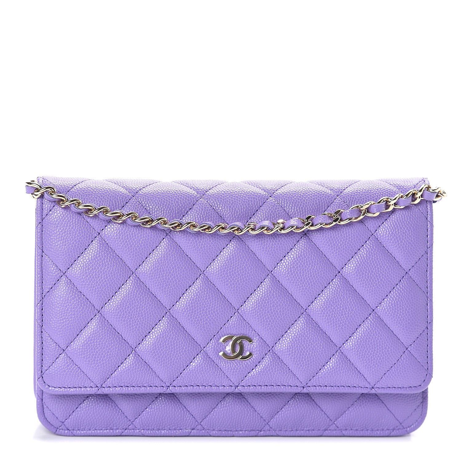Chanel Caviar Quilted Wallet On Chain WOC Purple 1 of 10