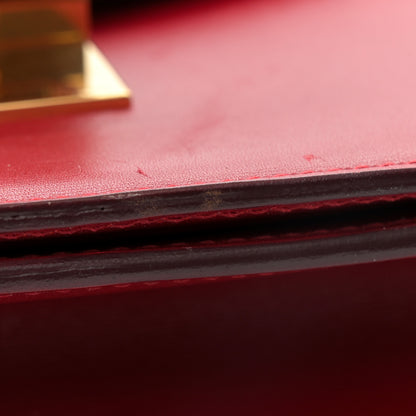 Celine Box Calfskin Medium Classic Box Flap Bag Red 12 of 14