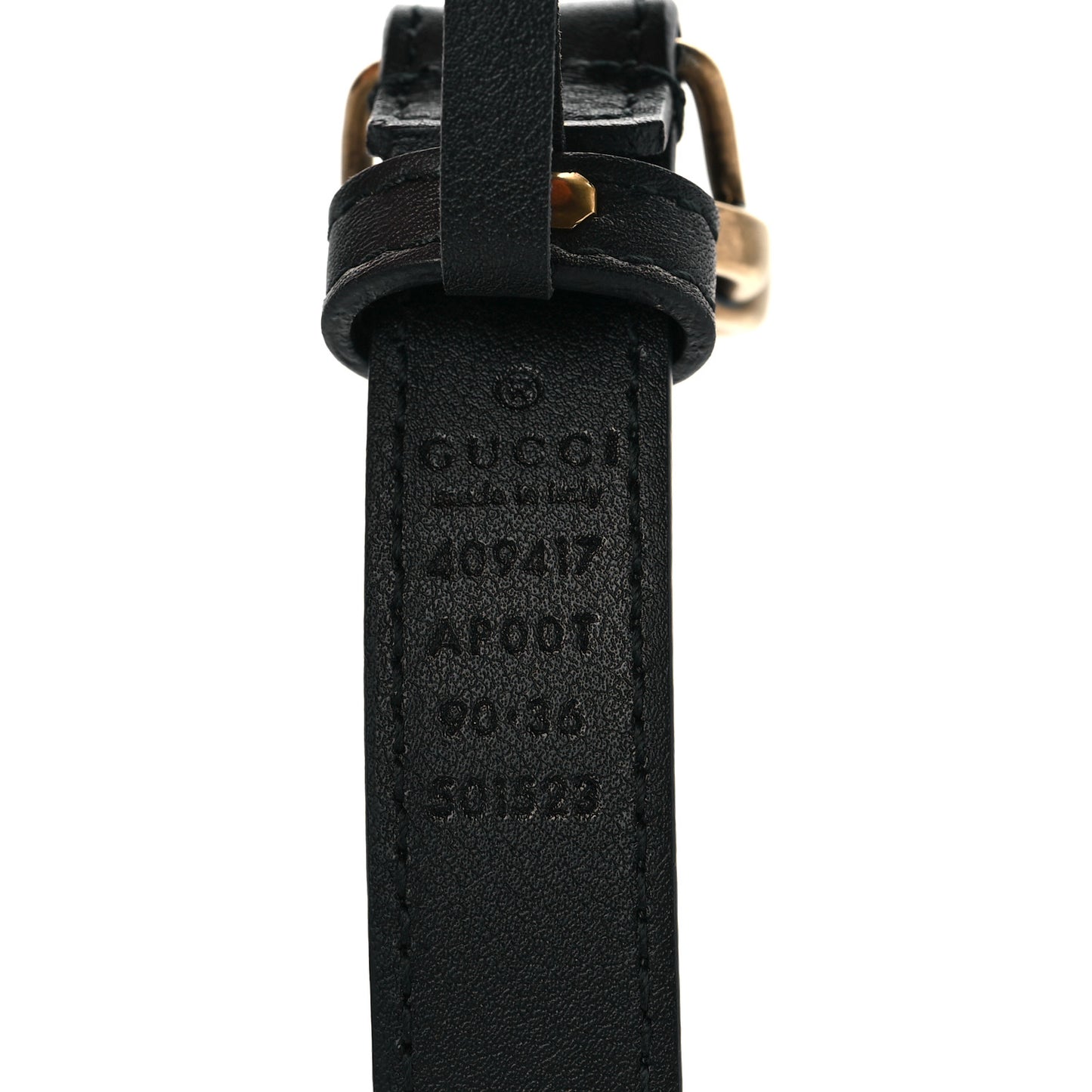 Calfskin Double G 20mm Belt 90 36 Black