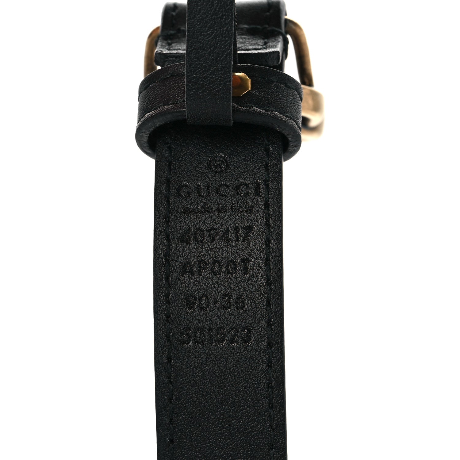 Gucci Calfskin Double G 20mm Belt 90 36 Black 3 of 4