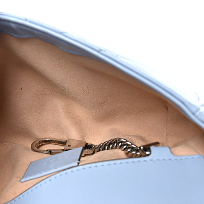 Gucci Calfskin Matelasse Super Mini GG Marmont Shoulder Bag Porcelain Light Blue 5 of 10